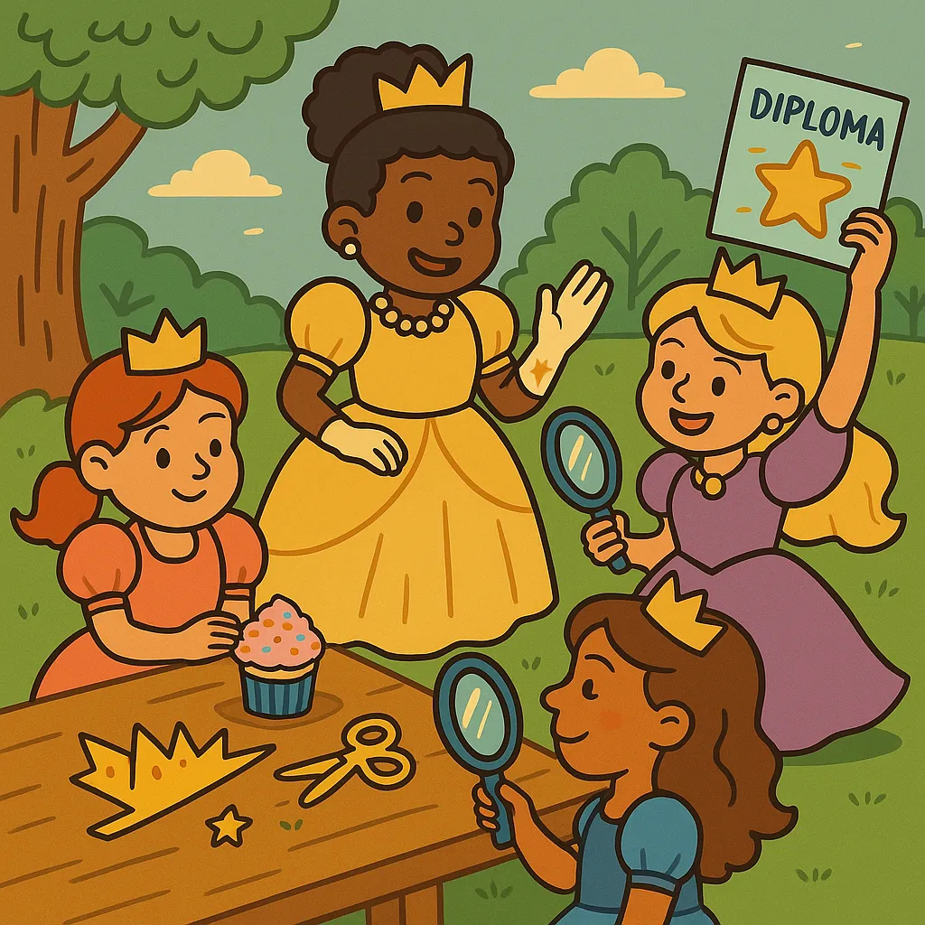 Prinsessenfeest met kroontjes en knutseltafels